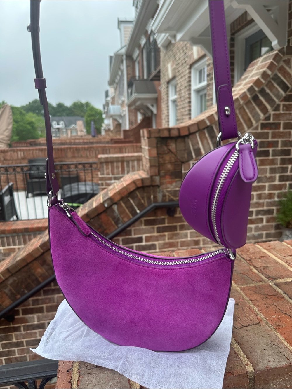 Kate Spade, Purple Crescent Crossbody with Coin Pouch NWT